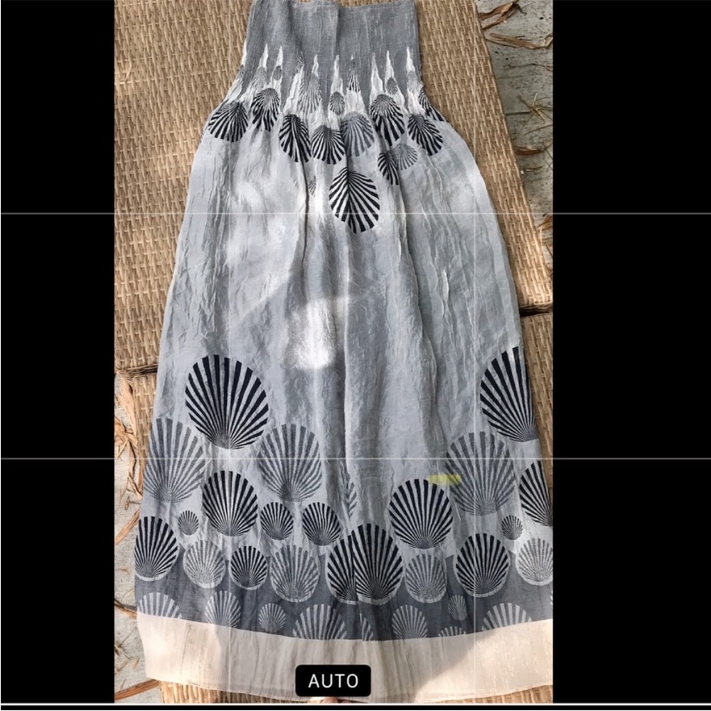 Lapis Gray and Black Strapless Dress, One size S/M